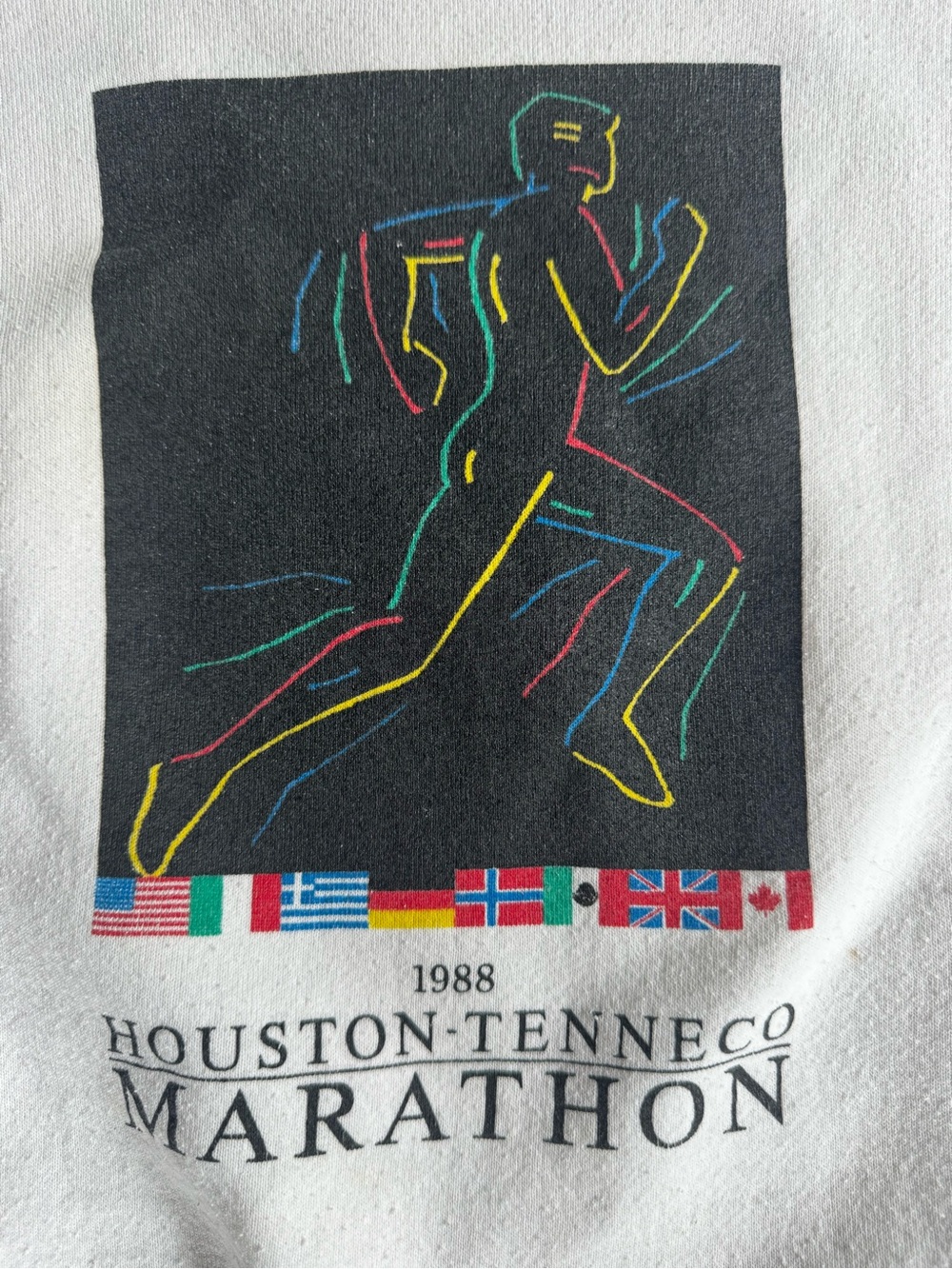 Vintage 1988 Houston Marathon Russell Athletic Sweatshirt - size Large - Picture 4 of 6